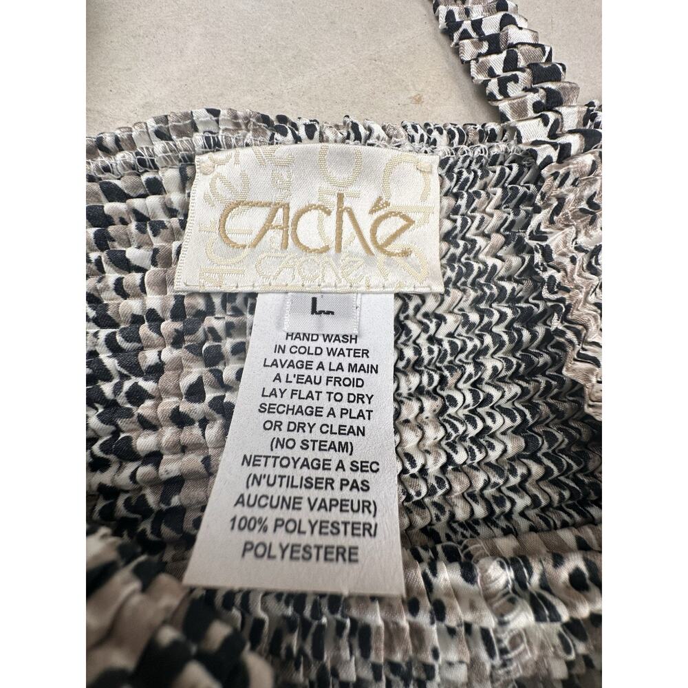 Cache Metallic Knit Tank Top in Gold and Black - Picture 7 of 7